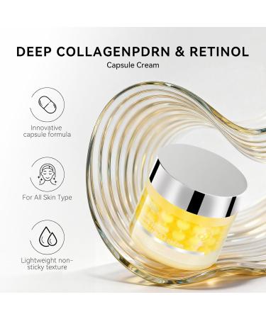 Deep Collagen Capsule Cream with PDRN & Retinol Microneedling Anti-Aging Face Moisturizer for Firmness Wrinkle Care & Elasticity Support 2.37 fl.oz - Buy Online on GoSupps.com