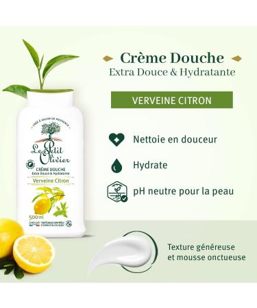 LE PETIT OLIVIER - Extra Soft & Moisturizing Shower Cream - Verbena Lemon Fragrance - PH Neutral For Skin - No Soap No Dye - - Buy Online on GoSupps.com