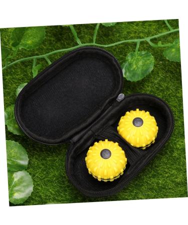 Solustrie Stress Relief Toy - 1 Pc Decompression Ball Massage Globe Pressure Discharge Toy Yellow 7.36x3.56cm - Perfect for Anxiety Relief & Relaxation - Buy Online on GoSupps.com