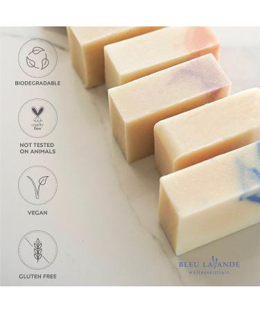 Buy Bleu Lavande 2 Pack Natural Handmade Lavender Body Soap - 100% Vegan Cruelty-Free Pure Essential Oil - No Artificial Fragrances - 2x 5.8 Oz - Buy Online on GoSupps.com