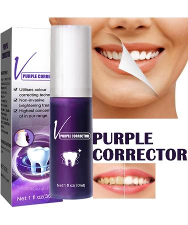 V34 Purple Toothpaste - Teeth Whitening & Bleaching Foam - 30ml Lightening Solution for Bright Smiles - Buy Online on GoSupps.com