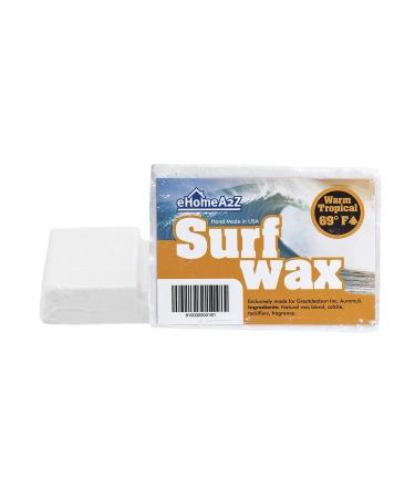 EHOMEA2Z Surf Wax Warm Tropical Hot High Performance All Natural 1,2,3,4,6,12 Pack Bump Mango Scent Surfwax Surfing Surfboard Skimboard Water Sticky
