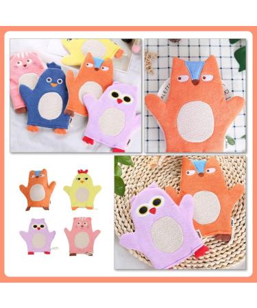 FRCOLOR 4pcs Bath Towels & Sponges - Exfoliating Kids Shower Tools Cotton Bath Supplies for Baby & Travel - Buy Online on GoSupps.com