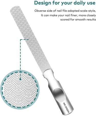 Stainless Steel Nail File with Anti-Skid Handle and Leather Case Double Sided Grits and Superior Quality Files Nails Easily for Men and Woman Environmentally Friendly UK-Mr-2105 - Buy Online on GoSupps.com