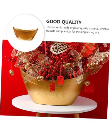 HOMSFOU 1pc Box Yuan Bao Fu House Decorations for Home Fruit Decor Wedding Serving Platter Ornament Gifts Fruit Toys Snack Serving Platter Plastic Portable Flowers - Buy Online on GoSupps.com