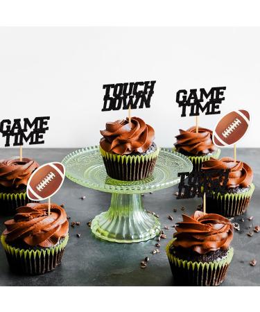 Keaziu 24 Pack Rugby Ball Cupcake Topper Touch Down Game Time Cupcake Picks Rugby Ball Themed Soccer Ball Toothpicks for Men Boys Birthday Decorations 1 Rugby 1 - Buy Online on GoSupps.com
