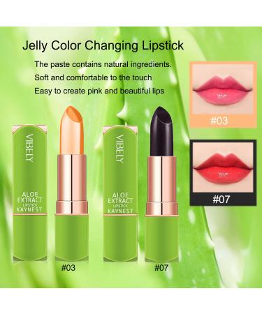 Kaynest Aloe Vera Lipstick Set-C - 2 Pack Moisturizing Lip Balm for Long Lasting Color Change - Buy Online on GoSupps.com