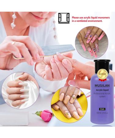 Buy Monomer Acrylic Nail Liquid 6oz - Professional MMA Free Quick Dry 180ml for Acrylic Extensions & 3D Nail Art - Buy Online on GoSupps.com
