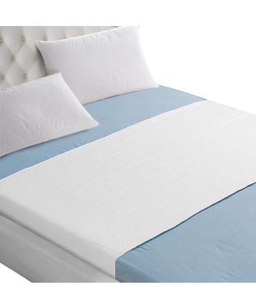 Washable bed pad incontinence cover with biesen - waterproof mattress pad reusable surface for incontinence & bladder weakness (91 x 152 cm)