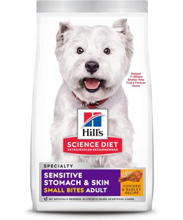 Hill's Science Diet Adult Sensitive Stomach & Skin Small Bites Dry Dog Food Chicken Recipe & Adult Perfect Weight Vegetable & Chicken Stew Canned Dog Food for healthy weight 12.5 oz 12 Pack - Buy Online on GoSupps.com