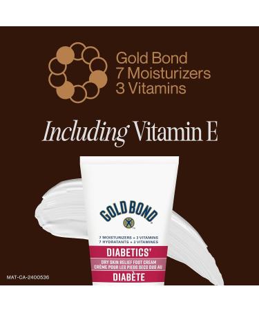 Gold Bond Medicated Diabetics' Dry Skin Relief Foot Cream 96g Tube Foot Cream for Dry Cracked Feet With 30% White Petrolatum Vitamins A and E for Fast Long-Lasting Dry Feet and Heels Relief 96 g (Pack of 1) Ultimate Diabetics' Dry Skin Relief Foot Cream - Buy Online on GoSupps.com