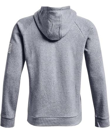 Under Armour Men's New Freedom Fleece Hoodie - Steel Medium Heather/White - XXL - Buy Online on GoSupps.com