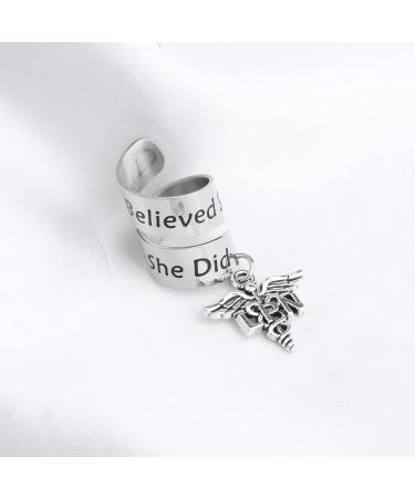 Shop Zuo Bao Inspirational LPN Nurse Stethoscope ID - 'She Believed She Could So She Did' Gift for Licensed Practical Nurses - Buy Online on GoSupps.com