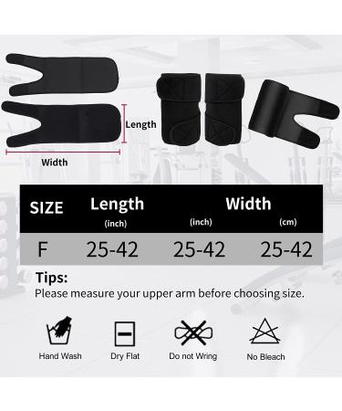 Neoprene Arm Trimmers Sauna Sweat Band for Weight Loss - Black Arm Trainers (Pair) - Buy Online on GoSupps.com