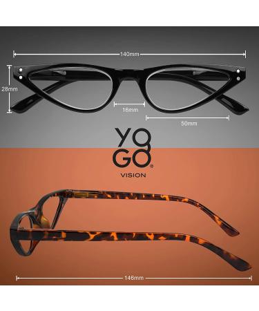 5 Pk Small Cateye Blue Light Blocking Reading Glasses for Women | Anti Glare Readers with Spring Hinge | Lightweight & Stylish | 1.0x Magnification - Buy Online on GoSupps.com