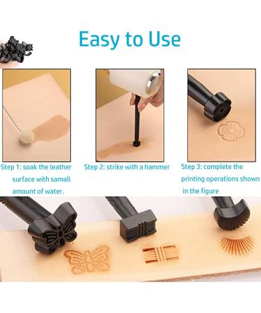 YUENTOEN 20Pcs Leather Stamping Tools Sets - Premium Saddle Stamp Punch Set for DIY Leather Craft - Buy Online on GoSupps.com