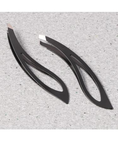 Beaupretty Stainless Steel Eyebrow Tweezers - 2 Pack Hair Removal Tool for Men & Women Perfect for Precision Plucking - Buy Online on GoSupps.com