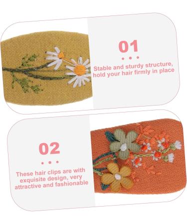 minkissy 2 Pairs Hairpin Kids Hair Clip Princess Barrette Barrettes for Fine Hair Retro Hair Pin Floral Hair Clips Girl Cute Hair Rustic Headband Cute Headdress Alloy Issue Card Fancy Baby - Buy Online on GoSupps.com