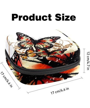 Portable Menstruation Pad & Cup Bag for Women | Butterfly & Flower Design | Ideal for Teens - Buy Online on GoSupps.com