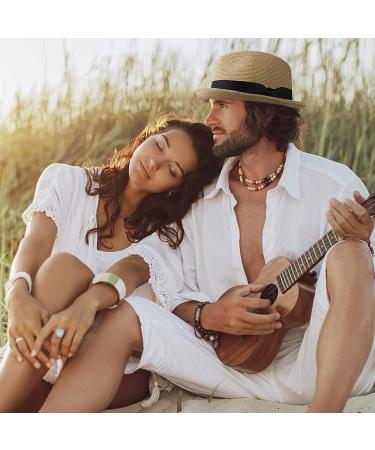 AKIO&AQUIRAX Short Brim Paper Straw Fedora Hat | Adjustable Sun Hat for Men & Women - Dark1, Medium - Buy Online on GoSupps.com