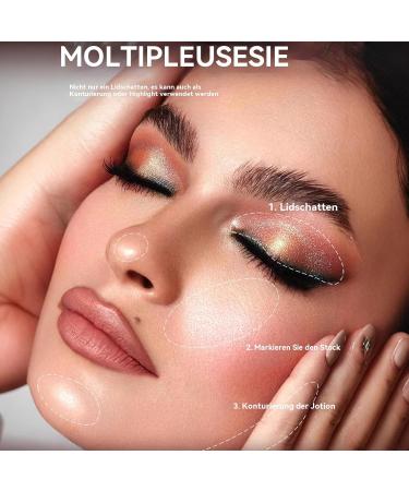 Jubilofex Stick eyeshadow Shimmer Eye Beauty Pen 6 Colors Smoothing Long Lasting Cream Eyeshadow Stick for Wedding Suit Holiday Party Travel - Buy Online on GoSupps.com