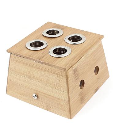 Ruilogod Four Holes Roll Holder Massage Bamboo Mild Moxibustion Box