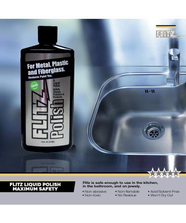 Flitz Multi-Purpose Polish and Cleaner Liquid for Metal  Plastic  Fiberglass  Aluminum  Jewelry  Sterling Silver: Great for Headlight Restoration + Rust Remover  Made in the USA Single - Buy Online on GoSupps.com