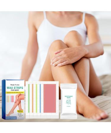 Wax Strips for Hair Removal - 20 Body Wax Strips & 10 Wet Wipes - Gentle & Safe for Sensitive Skin Legs Armpits | International Shipping - Buy Online on GoSupps.com