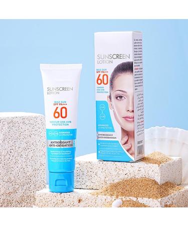  Raxove Sunscreen Lotion - Facial Isolation SPF 60 PA+++ - Broad Spectrum Waterproof Sunscreen - 50 ml - Ultra Light Oil Control Facial Care - Sports Sunscreen for - Buy Online on GoSupps.com