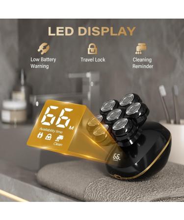 Head Shavers Upgrade 6-in-1 Electric Head Shavers for Bald Men Wet/Dry LED Display Rechargeable 7D Rotary Shaver Grooming Kit with Type-C Charge - Buy Online on GoSupps.com