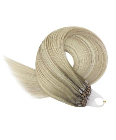 Youngsee Ombre Microring Hair Extensions 60cm - Real Hair Ashblond & Platinblond 1g/S Micro Loop - Perfect for Women - Buy Online on GoSupps.com