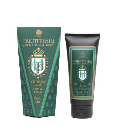 Truefitt & Hill Shaving Cream Tube - West Indian Limes - Premium Glycerin-Based Lather Smooth Glide and Hydration for a Luxurious Shave - 2.65 oz
