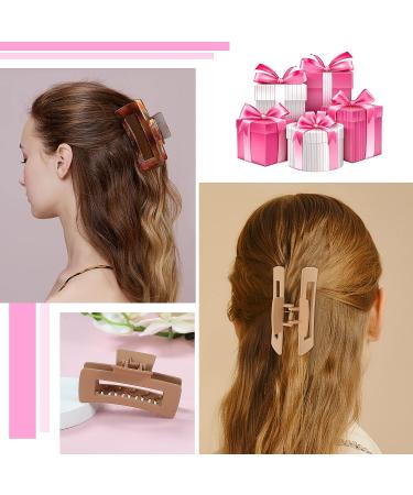 8Pcs Large Square Hair Claw Clips for Women - Non-Slip Big Banana Clips for Thick & Thin Hair - Buy Online on GoSupps.com