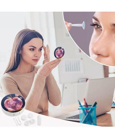 Crystal Apples Contact Lens Case with Mirror - Cute Portable Travel Kit for Eye Contact Lenses - Buy Online on GoSupps.com