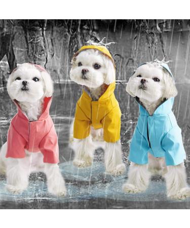BPS Waterproof Rain Jacket for Dogs - Hooded Lightweight & Durable 100% Polyester - Small Medium & Large Size - Perfect Pet Protection (S Red) - Buy Online on GoSupps.com