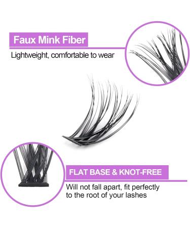 240pcs 40D 0.07 D Curl Cluster Eyelash Extensions 11mm - Soft Individual Lashes for DIY Eyelash Extension at Home - Buy Online on GoSupps.com