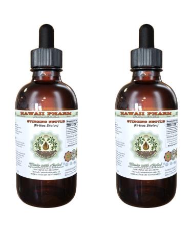 Hawaii Pharm Stinging Nettle Alcohol-Free Liquid Extract Organic Stinging Nettle (Urtica Dioica) Dried Root Glycerite Natural Herbal Supplement USA 2x4 fl.oz 8 Fl Oz (Pack of 1)