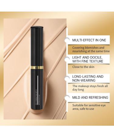 Professional Makeup Concealer Corrector Waterproof Contouring Essence Concealer Dark Circles Eye Cream Conceals Dullness Water Retention Eyes (Ivory 10ml) - Buy Online on GoSupps.com