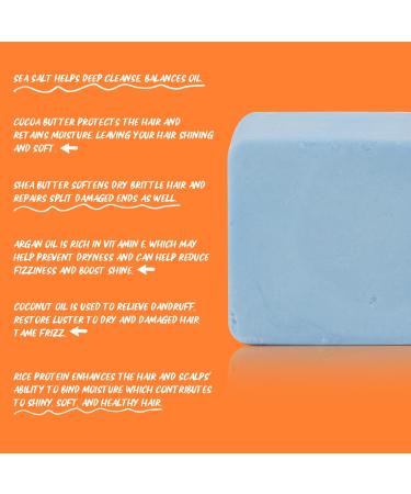 Buy Sea Salt Shampoo Bar - Soothing Formula for All Hair Types | Reduces Irritation & Moisturizes Scalp | Fluffy Feel | International Shipping Available - Buy Online on GoSupps.com