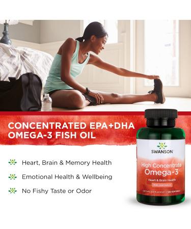 Swanson High Concentrate Omega-3 Softgels - 120 Mini Softgels for Heart Health - Buy Online on GoSupps.com