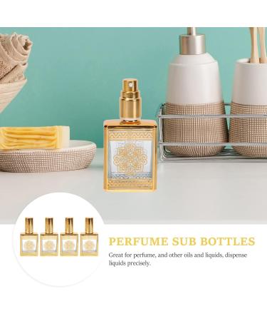 FRCOLOR 4PCS Refillable Travel Perfume Bottles - Mini 0.5oz Golden Perfume Spray for International Shipping - Buy Online on GoSupps.com