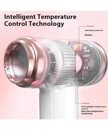 Cordless Ionic Hair Dryer with Digital Screen Rechargeable Blow Dryer with Nozzle Portable Blow Dryer for Curly Hair for Women Men Cordless Hair Dryer for Camping Dormitory US White - Buy Online on GoSupps.com