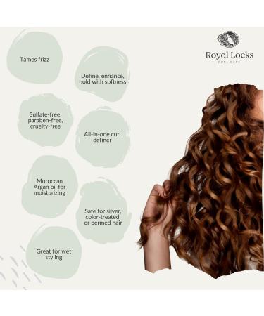 Royal Locks Pro Curl Cream Gel 8 fl oz - Lightweight Curl Defining Cream with Argan Oil | Anti-Frizz Styling Gel for Curly Hair | Wavy, Coily & Curly Hair-New Formula - Buy Online on GoSupps.com