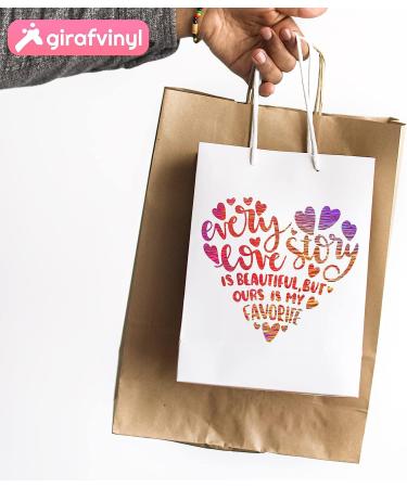 GIRAFVINYL Holographic Rose Gold Permanent Vinyl for Cricut - 12 x 12 | Adhesive Vinyl for Decor, Car, Home, Tumblers - 6Pcs Pack | No.01 Rose Gold Vinyl - Buy Online on GoSupps.com