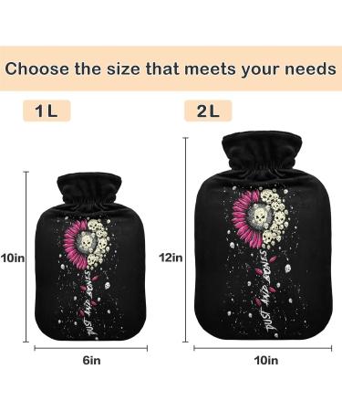 Buy Naanle Daisy Sunflower Skull Hot Water Bottle - 1L for Pain Relief & Heat Therapy | International Shipping - Buy Online on GoSupps.com