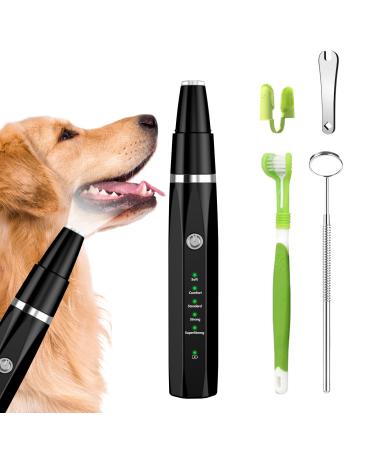 Ni-SHEN Dog Teeth Cleaning Kit Pet Tooth Cleaner Dental Care Tartar Plaque Remover for Dogs and Cats(Black)