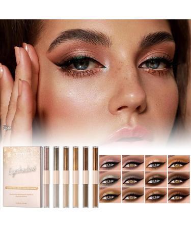 Liquid Eyeshadow Makeup 6 Piece Double Sided Long Lasting Waterproof Eye Beauty Cosmetics Liquid Eyeshadow For Daily Use Travel Dating Party Work Wedding Commuting B - Buy Online on GoSupps.com