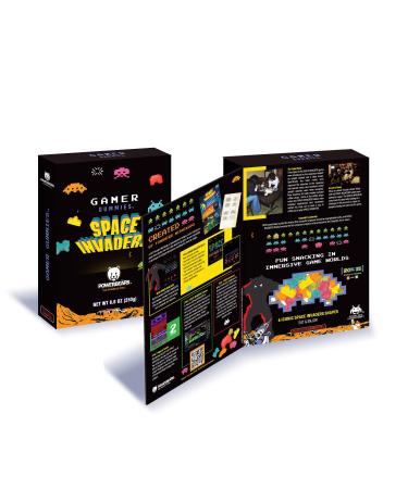 Powerbears Space Invaders Gummy Bear Gift Box - 20% Fruit Juice Vitamins 6 Fruity Flavors (250g) - Perfect International Treat - Buy Online on GoSupps.com