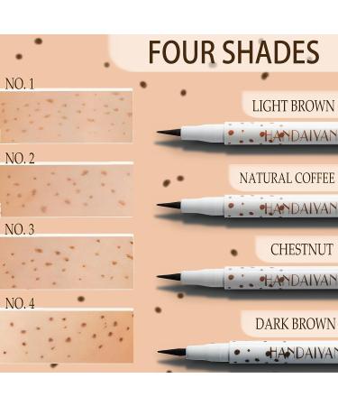 Witcrskm Freckle Pen Duo Pack - Chestnut & Dark Brown | Natural-Looking Fake Freckles Kit | Waterproof & Long-Lasting Faux Freckle Makeup - Buy Online on GoSupps.com