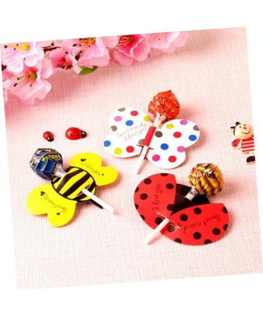 Zerodeko Candy Package 100pcs Lollipop Lollipop Card Decorative Card Message for Lollipop Packaging Decoration Card Lollipop Decoration Decorate Candy Packaging As Shown 8.50X5.50X0.20CM - Buy Online on GoSupps.com